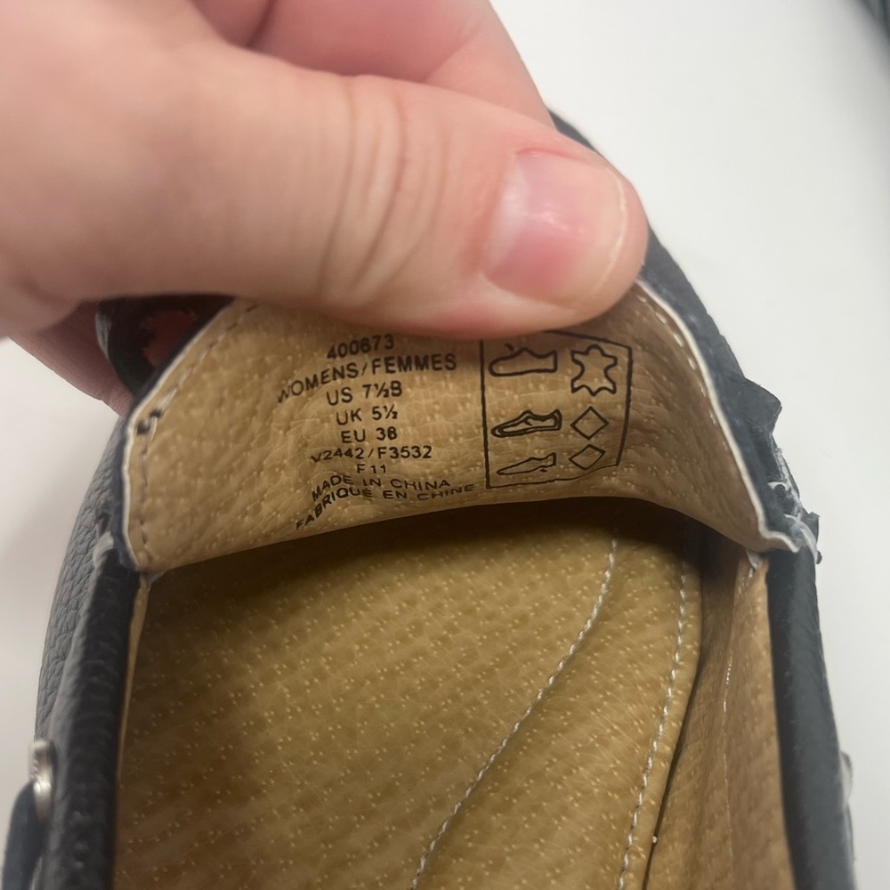 LANDS' END Loafers Joanne Classic Car Driver Shoes Black Leather Women's 7.5 NEW - Picture 5 of 9